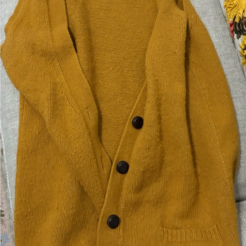 dELiA*s Mustard Cardigan Sweater